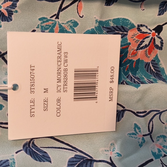 Zac & Rachel Light Blue Floral Blouse - Picture 2 of 6